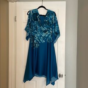 White House black market blue dress